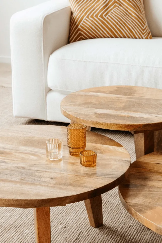 Sofabord - Vintage - 65 cm round (natur)