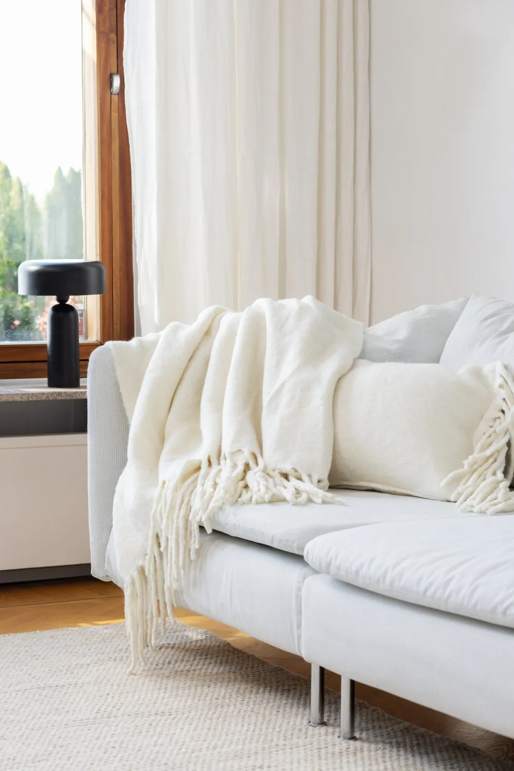 Tæpper - Plaid i uldblandning - Samantha (offwhite)