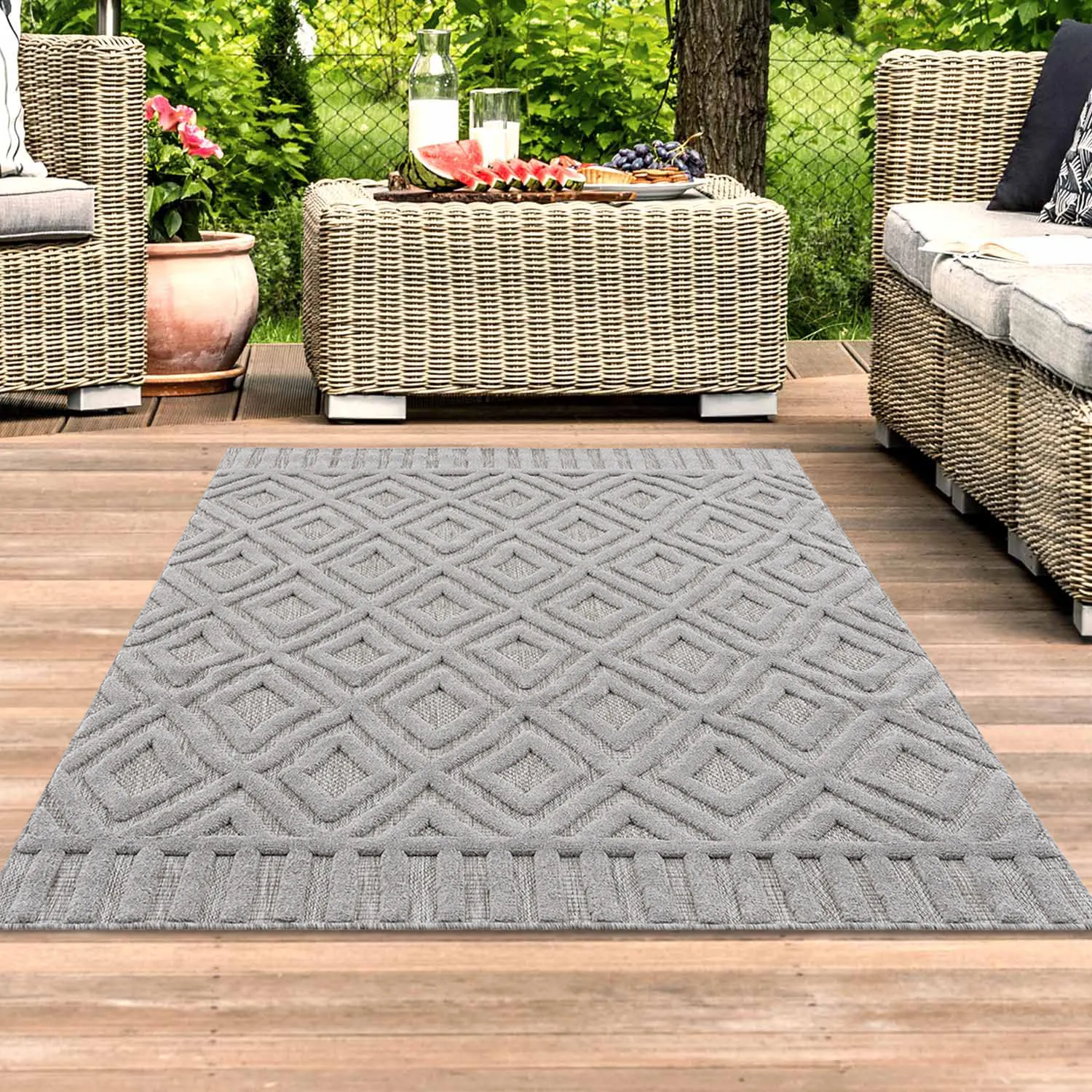 Shaggy Indoor-Outdoor - Lancaster (grå)