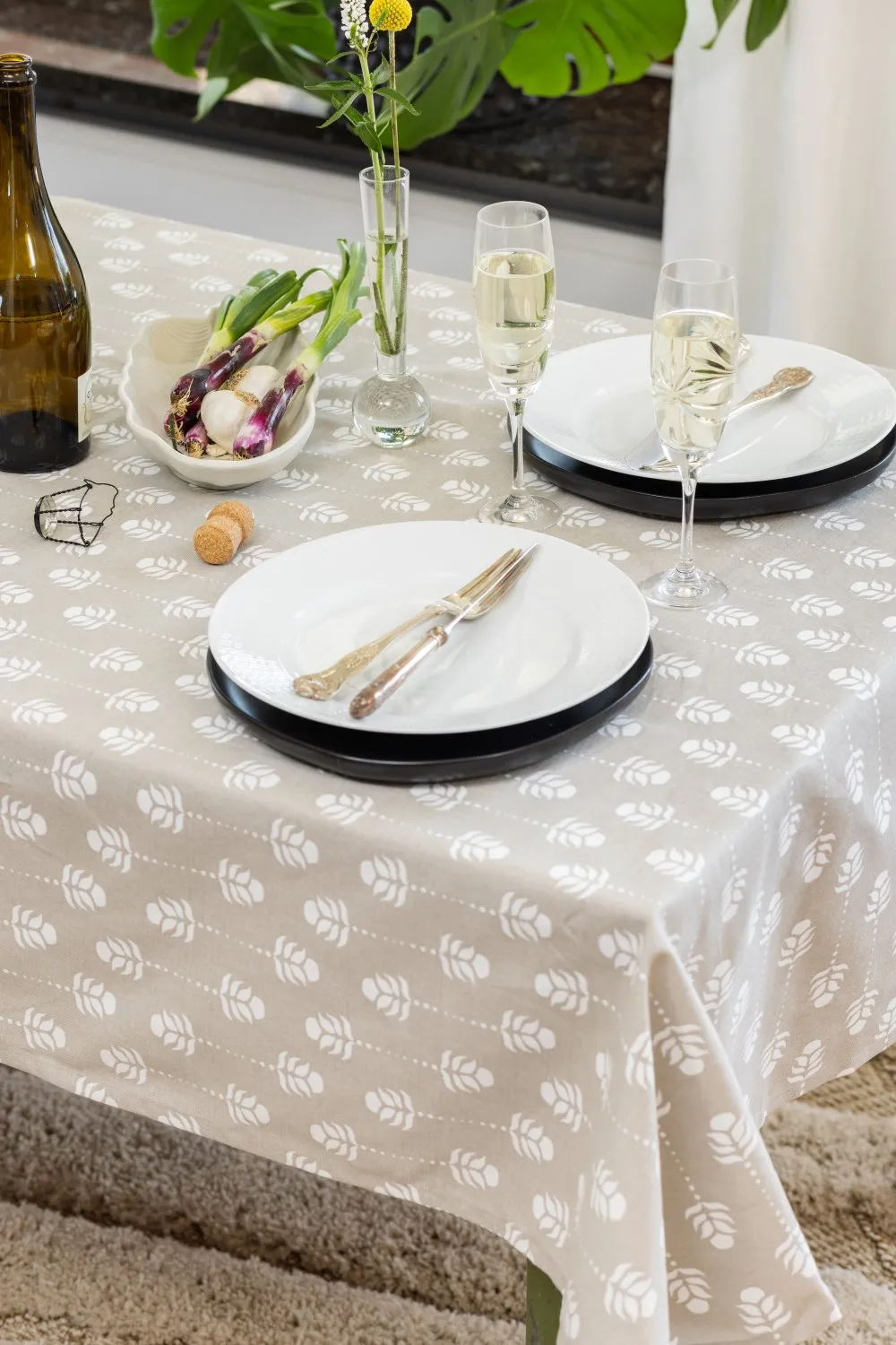 Bomuldsdug Sari (beige)