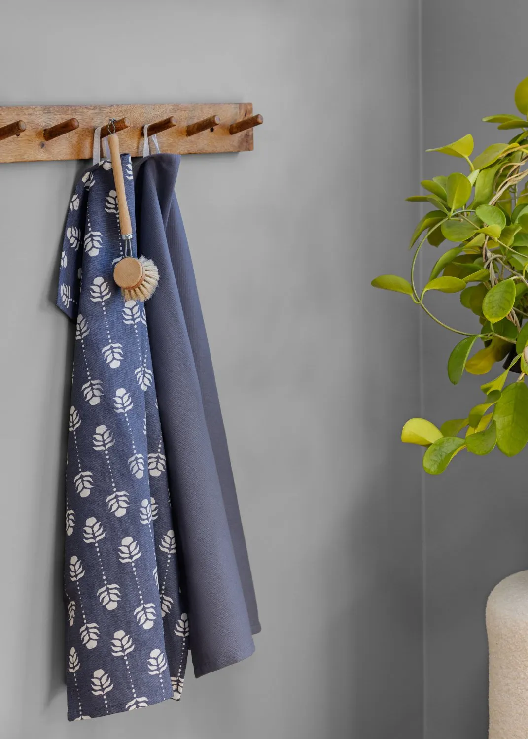 Køkkenhåndklæde 2-pak - Sari (blå)