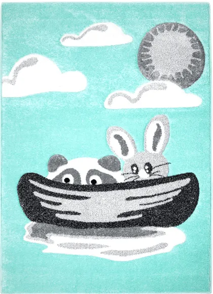 Børnetæppe - Bueno Bunny (turkis)