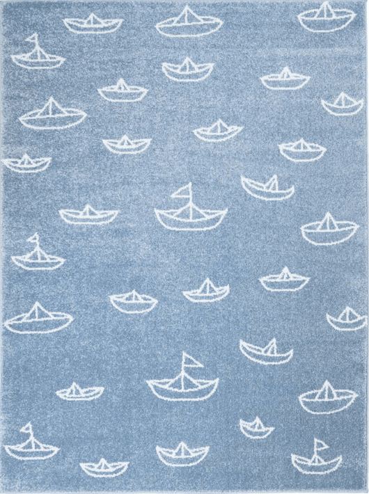 Børnetæppe - Bueno Sailing Boats (blå)