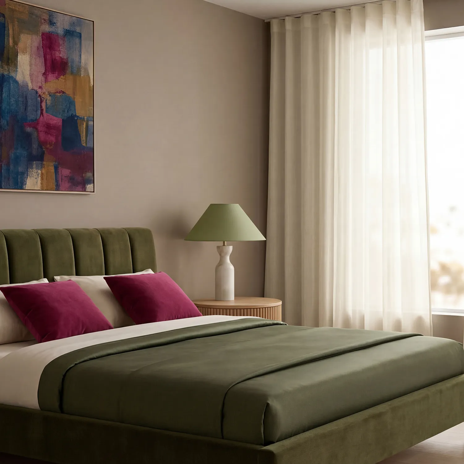 Gardiner 2-pak - Bomuldsgardiner Selena (fløde)