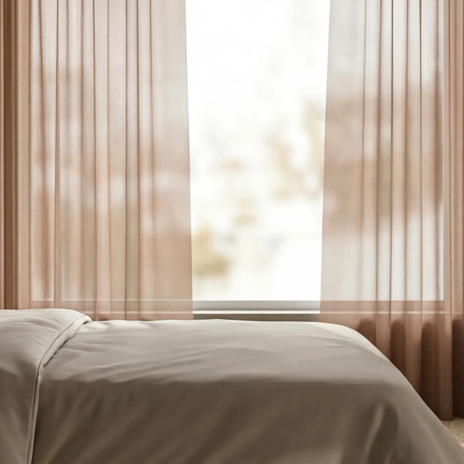 Gardiner 2-pak - Bomuldsgardiner Selena (mørkebrun)