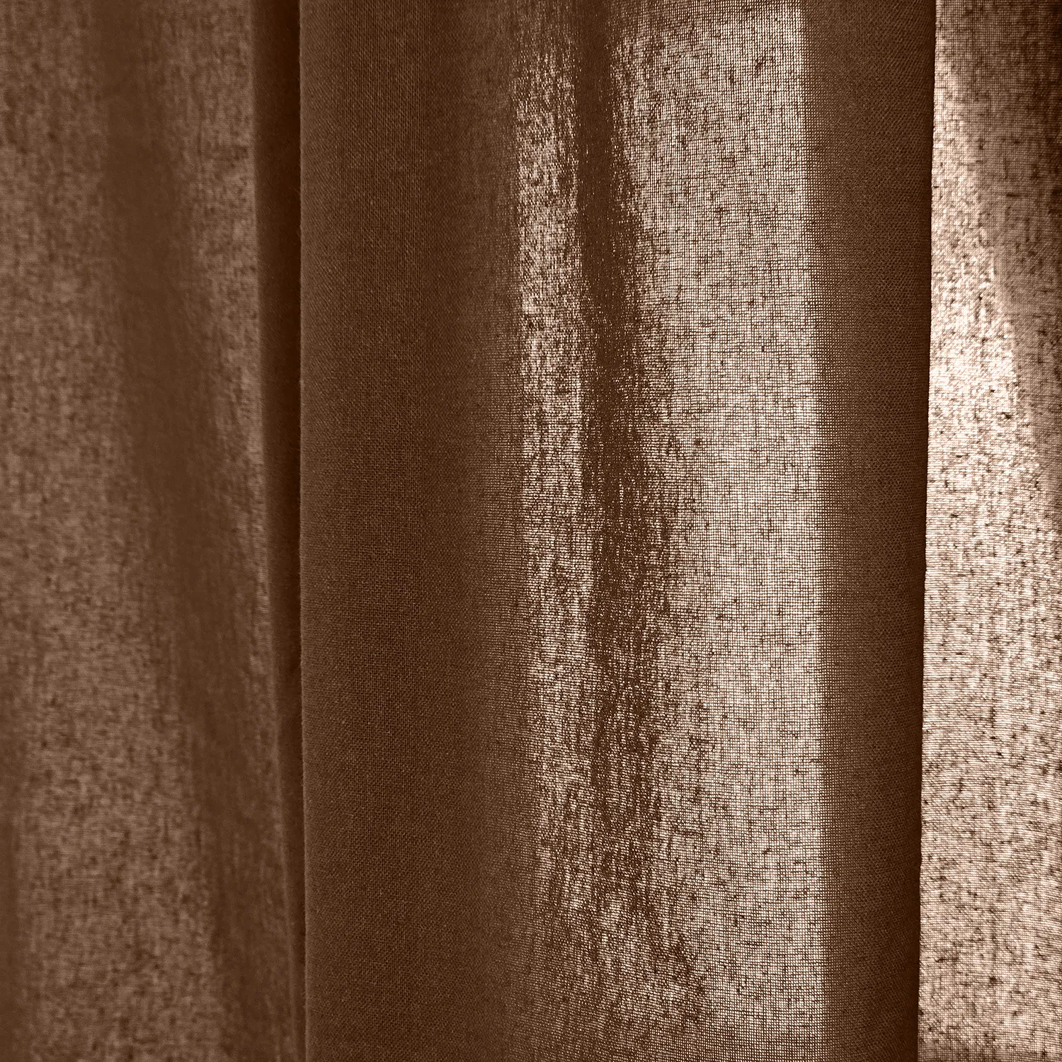 Gardiner 2-pak - Bomuldsgardiner Selena (mørkebrun)