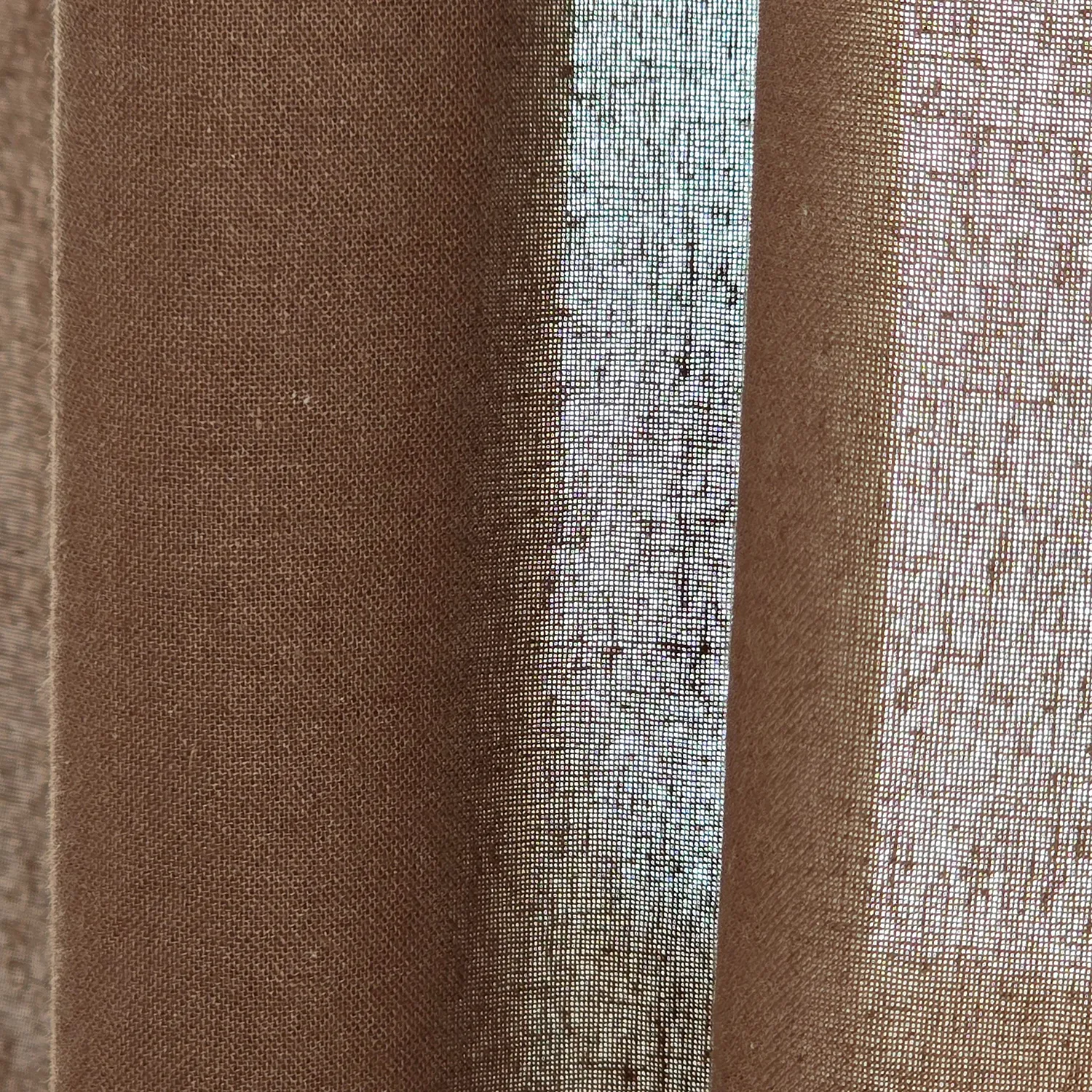 Gardiner 2-pak - Bomuldsgardiner Selena (mørkebrun)