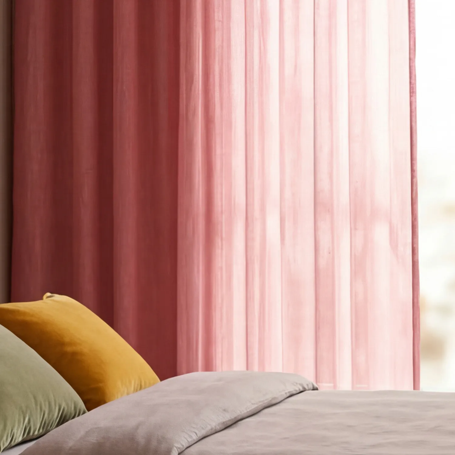 Gardiner 2-pak - Bomuldsgardiner Selena (terracotta)