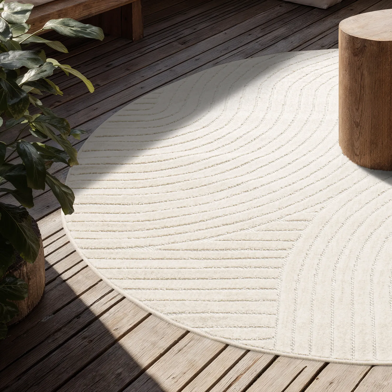 Runde tæpper - Devon (cream)