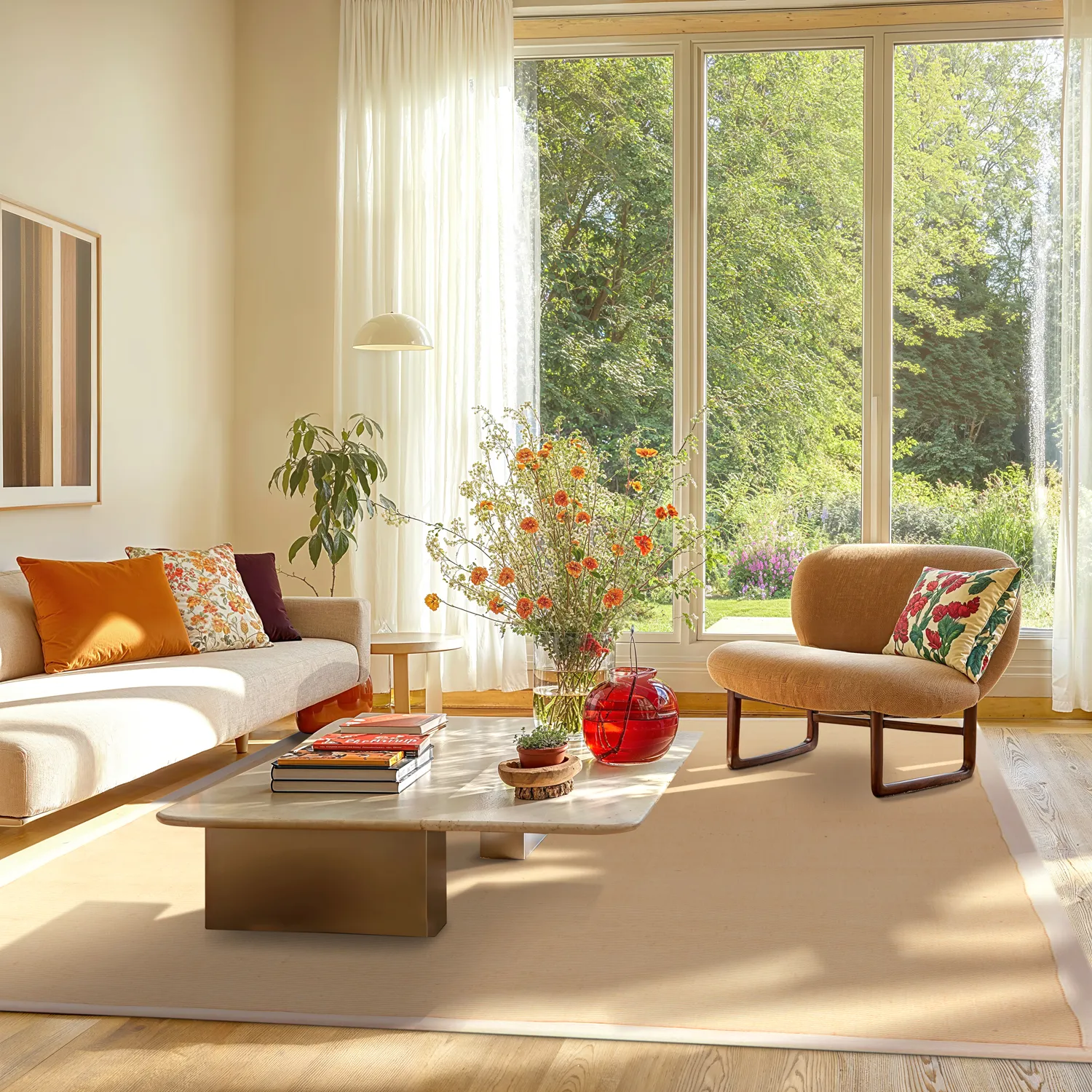 Sisaltæppe - Agave (abrikos)