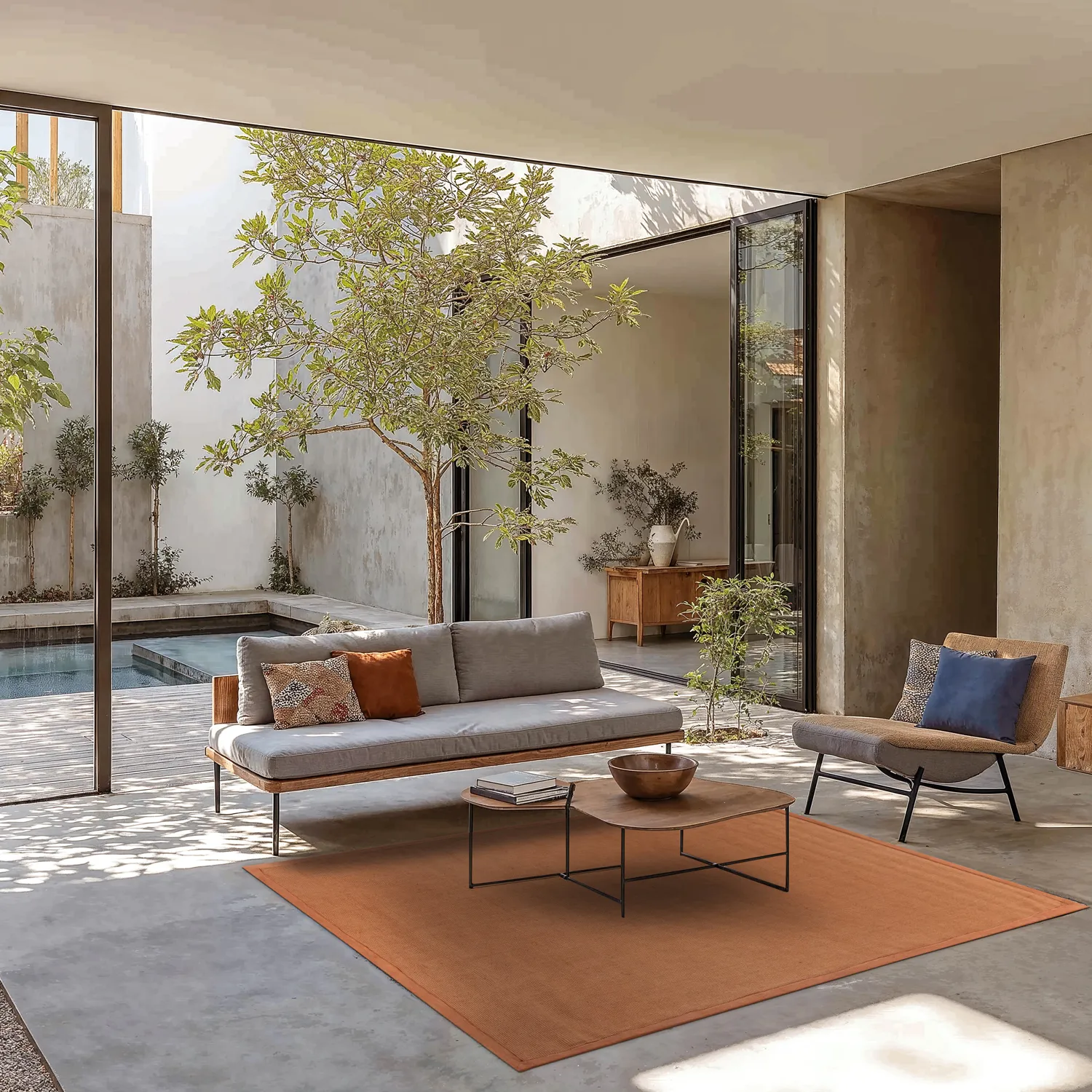 Sisaltæppe - Agave (brun-orange)