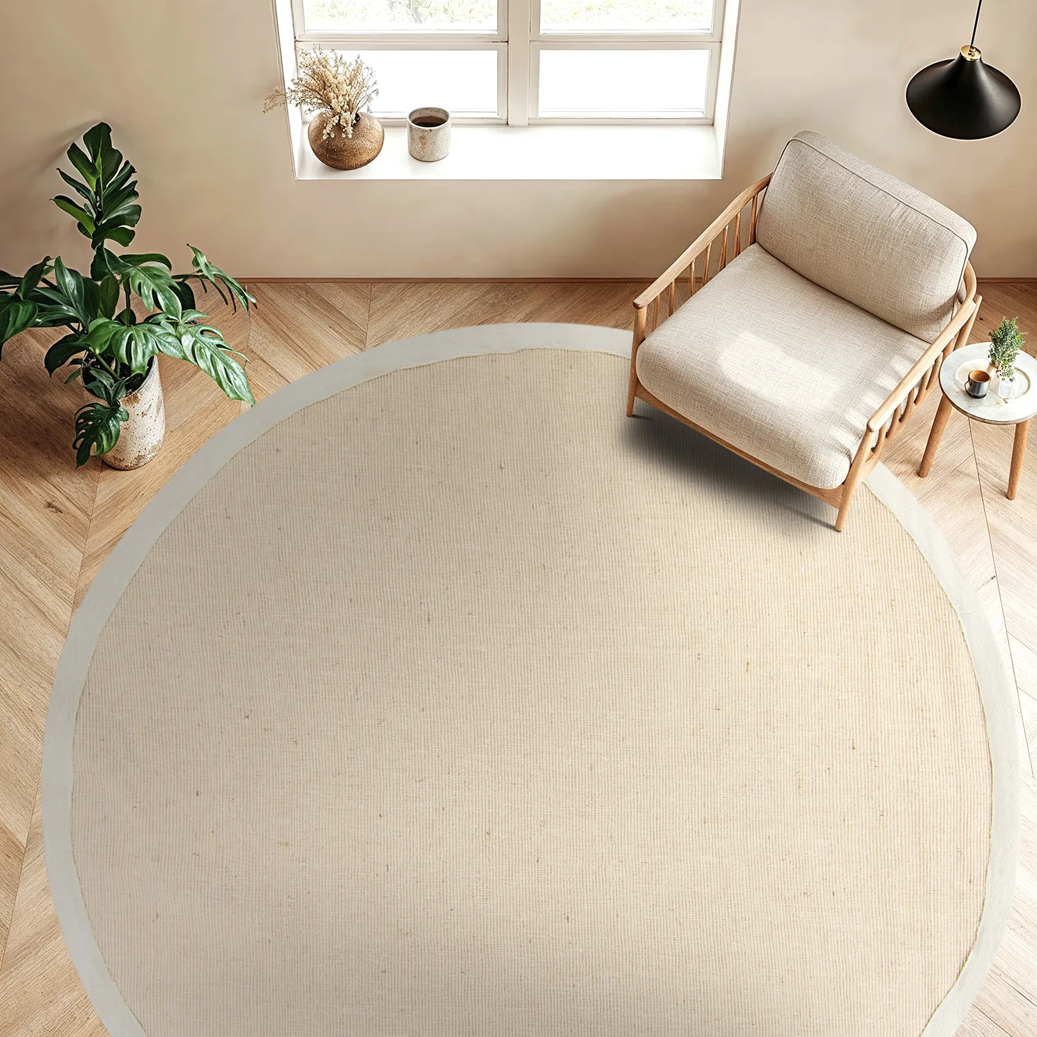 Runde tæpper (sisal) - Agave (beige/grå)