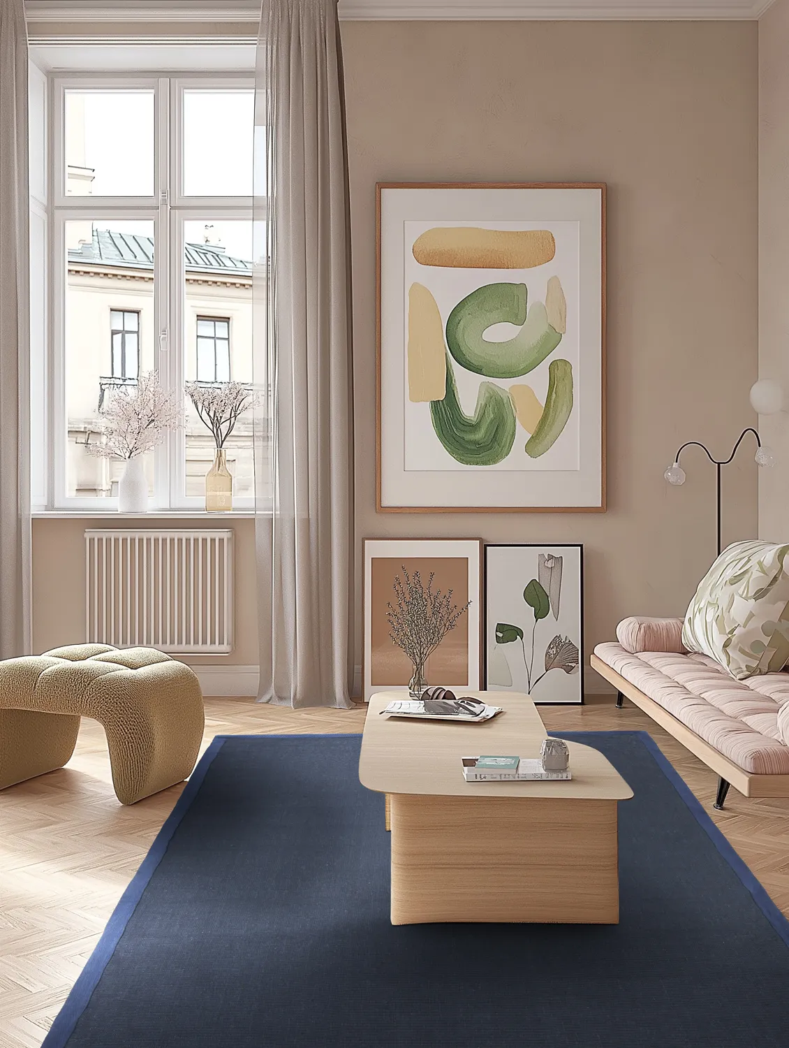 Sisaltæppe - Agave (mørkeblå)