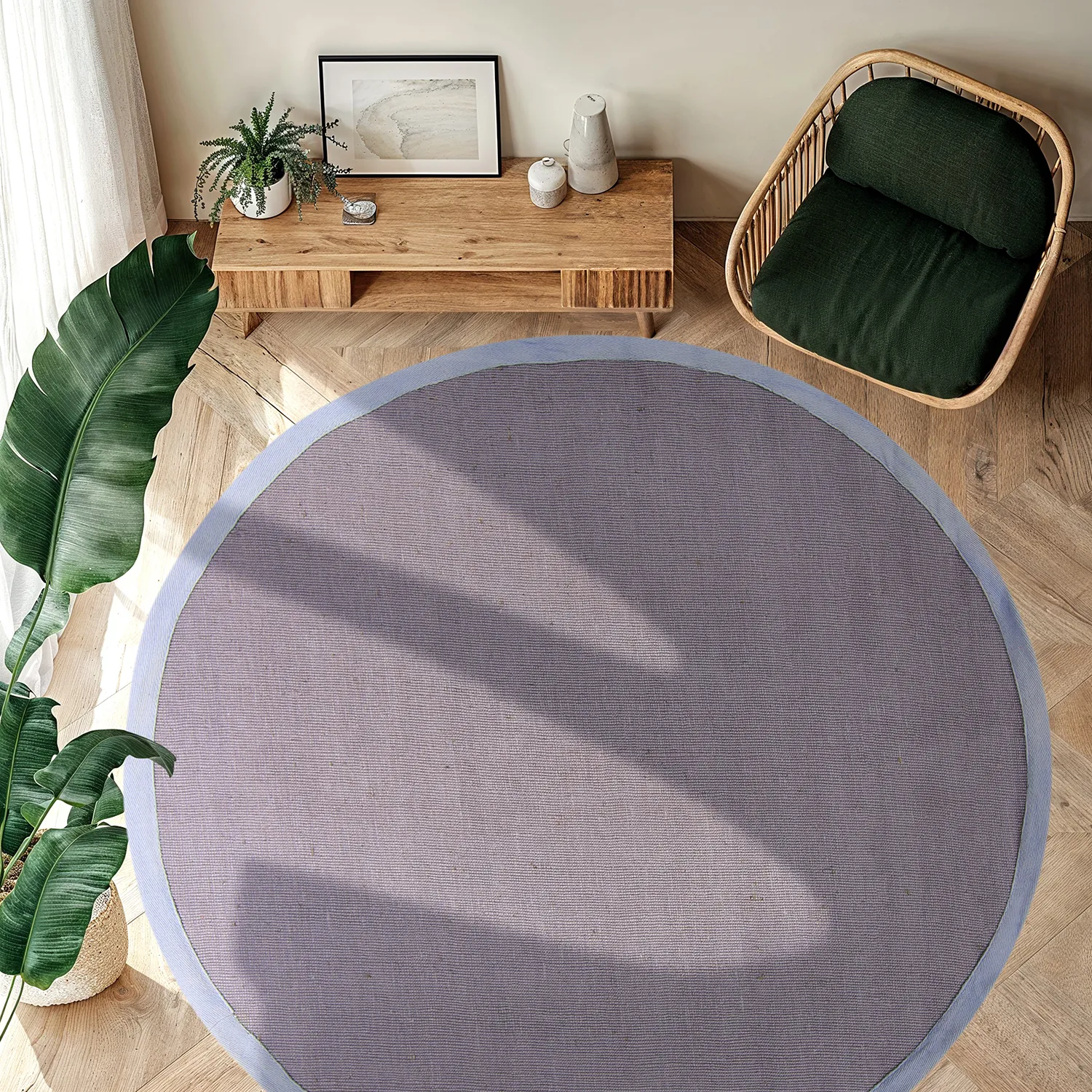 Runde tæpper (sisal) - Agave (grå)