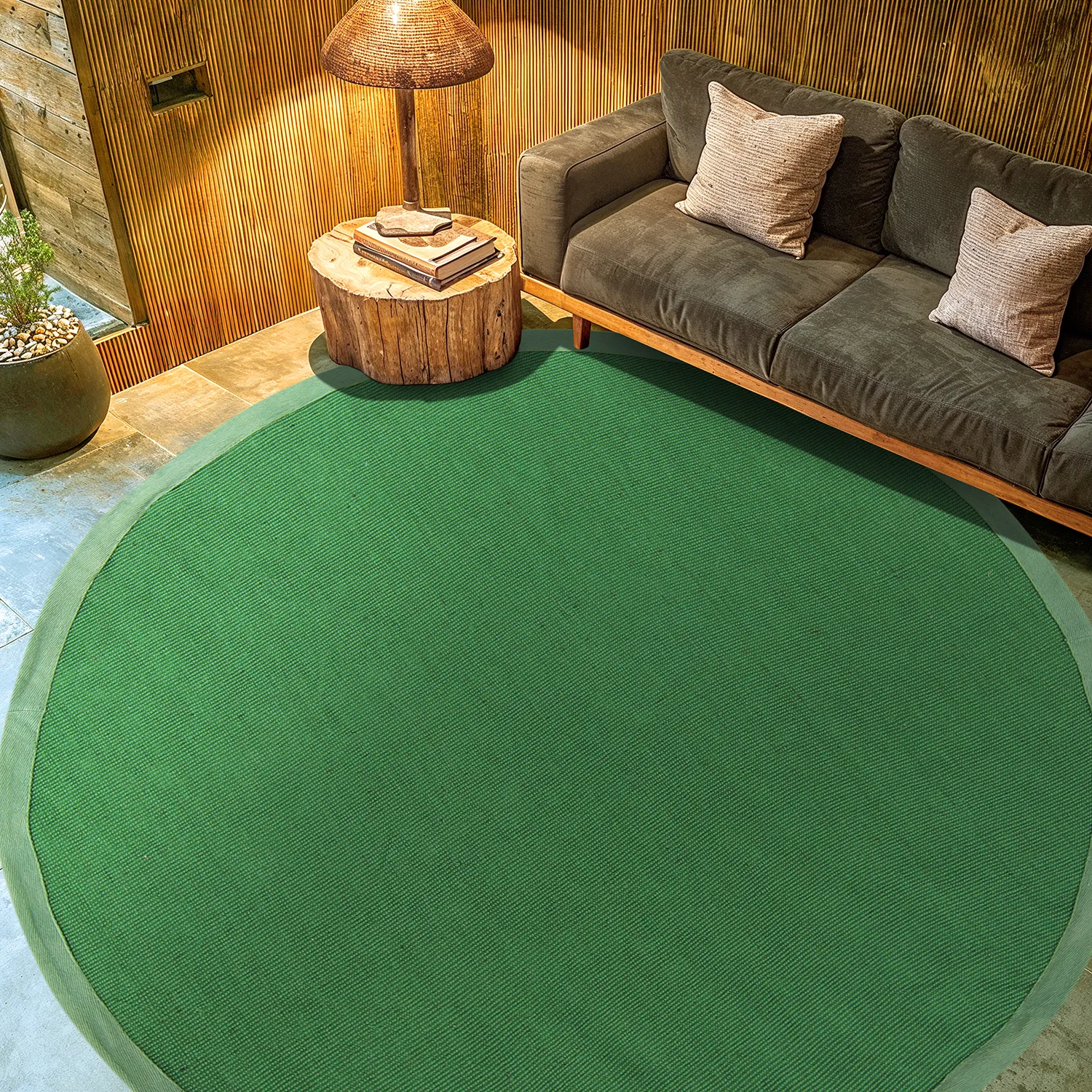 Runde tæpper (sisal) - Agave (grøn)