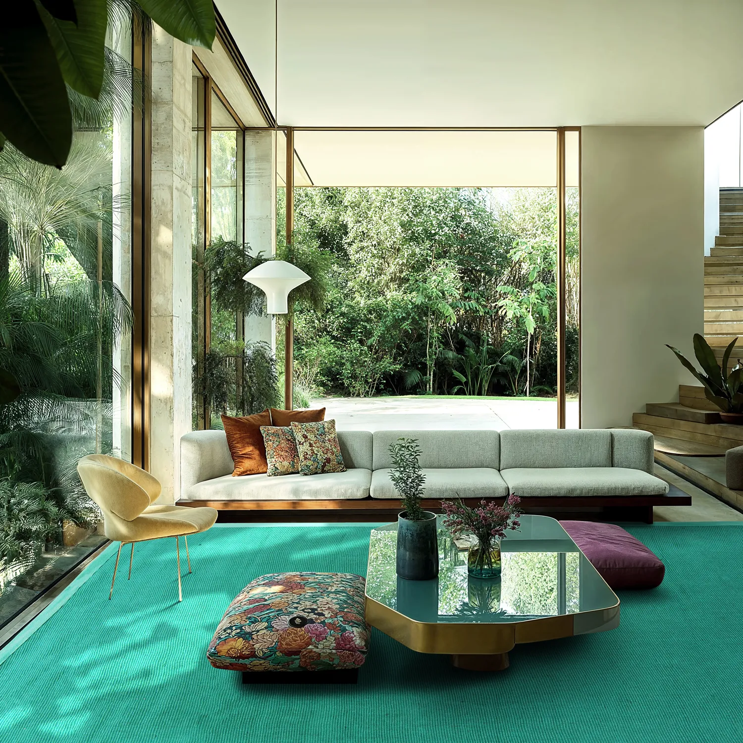 Sisaltæppe - Agave (smaragdgrøn)