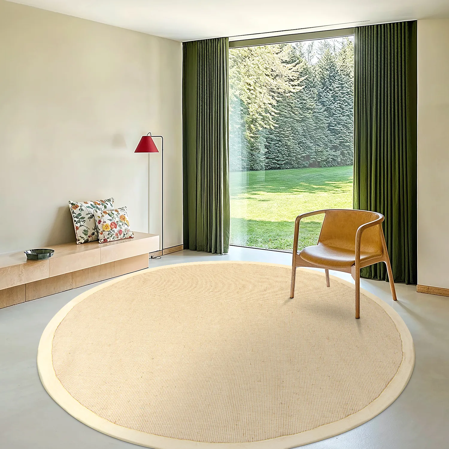 Runde tæpper (sisal) - Agave (beige/beige)