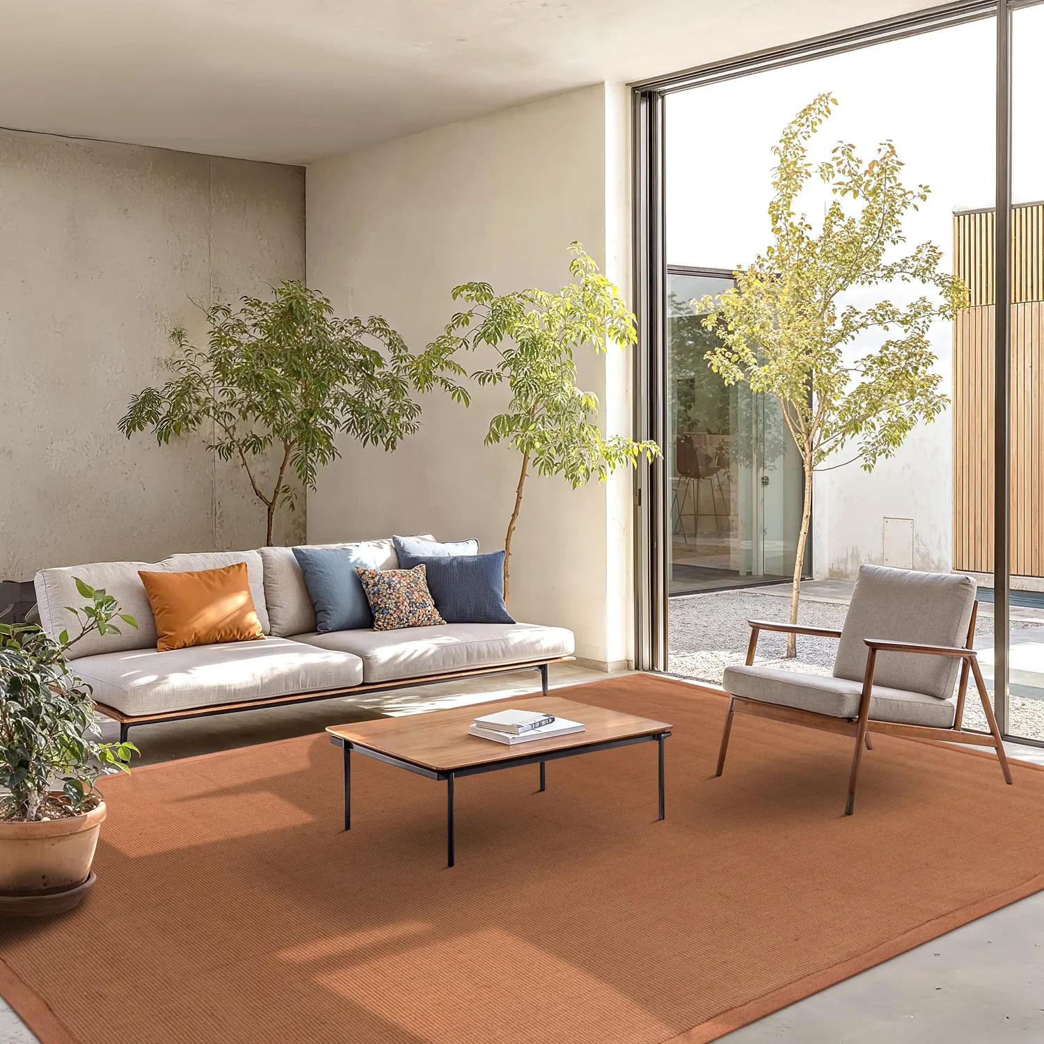 Sisaltæppe - Agave (brun-orange)