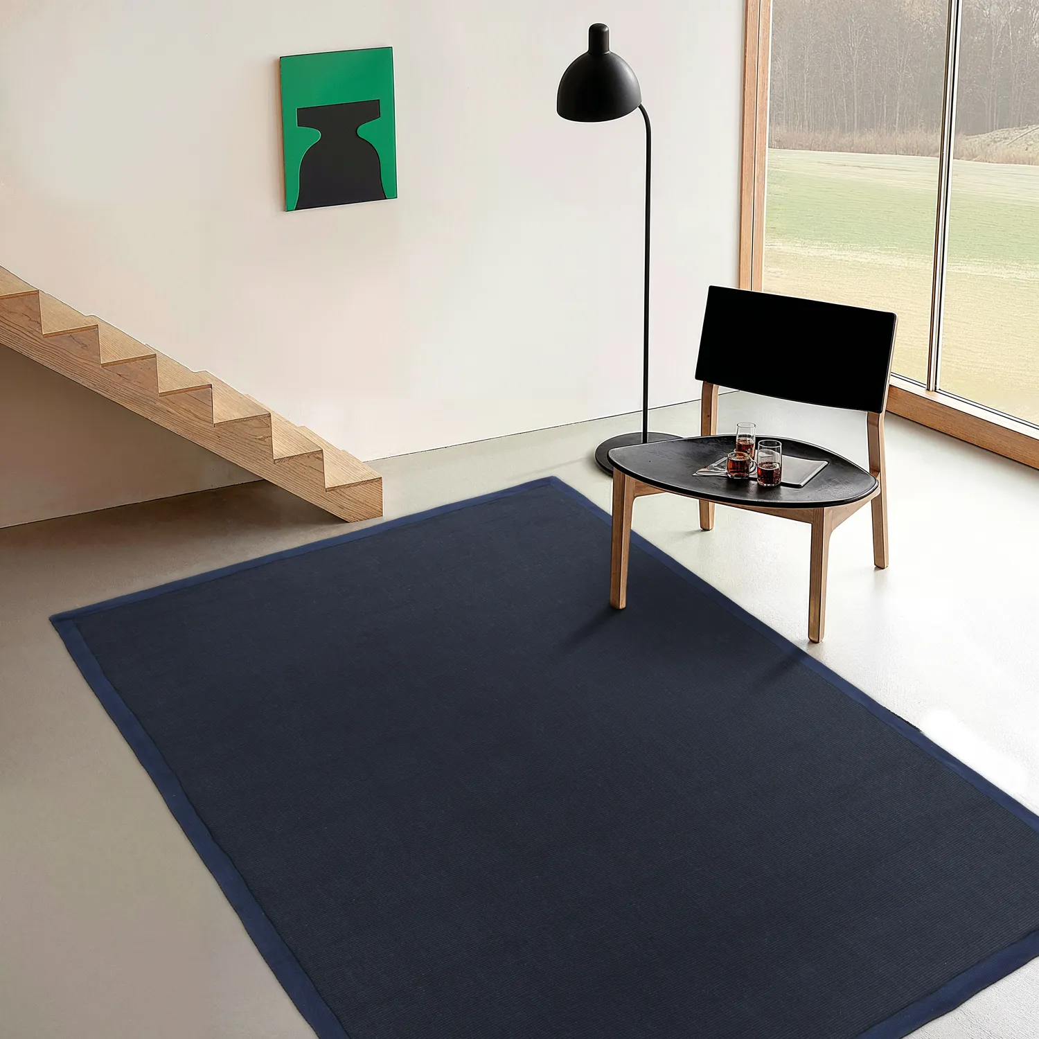 Sisaltæppe - Agave (mørkeblå)