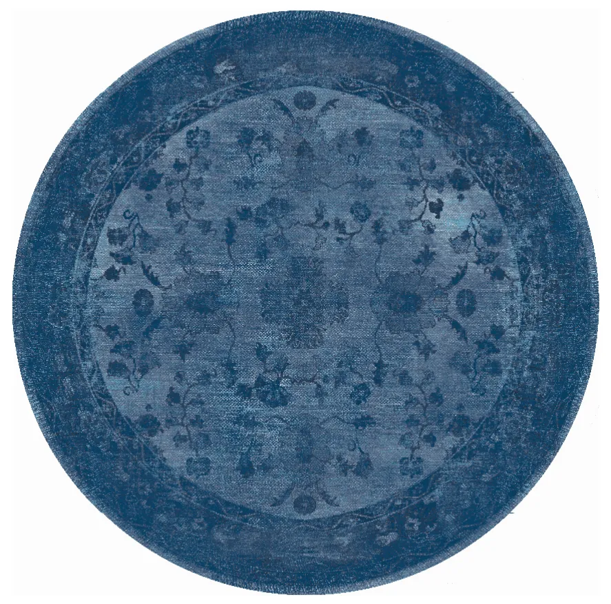 Rundt tæppe - Gombalia (blå)