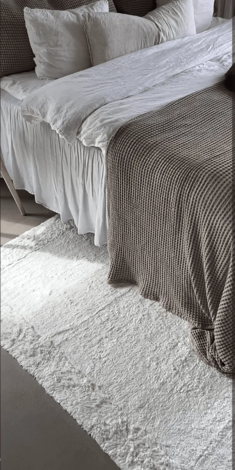 Ryatæpper - Ebba Natural Cotton Shaggy (offwhite)