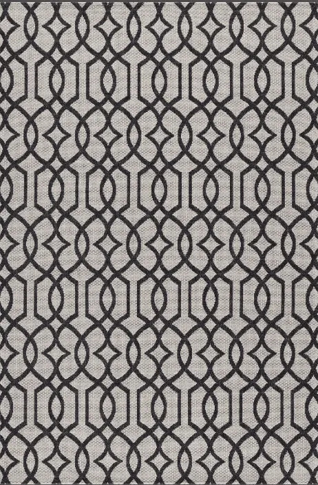 Bomuldstæppe - Kebira (grå/sort)