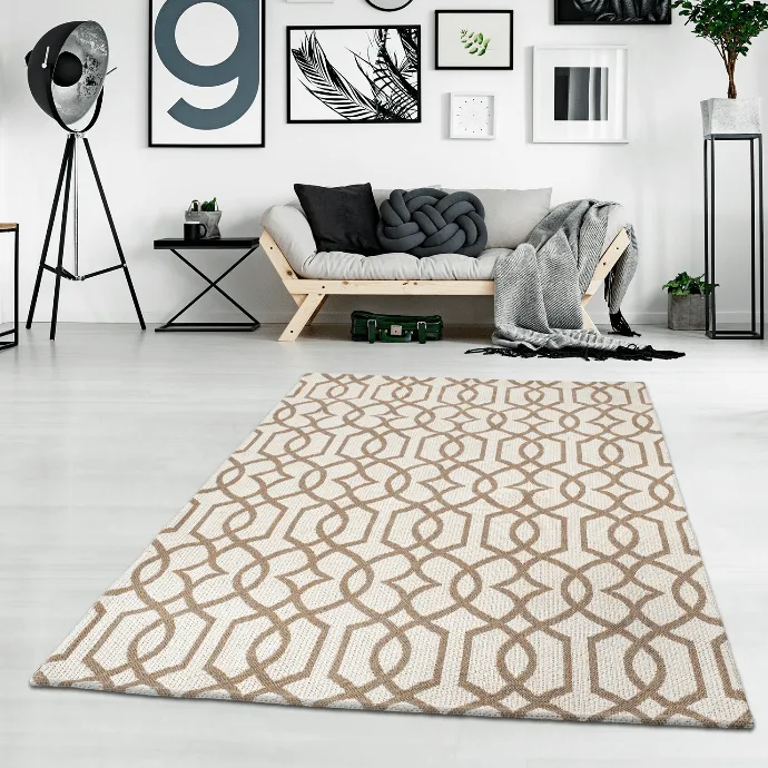 Bomuldstæppe - Kebira (beige)