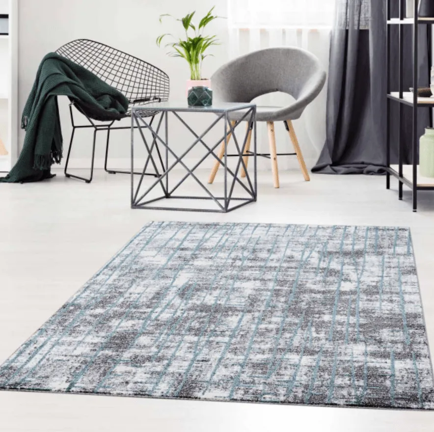 Wilton-tæppe - Eystur (blå)