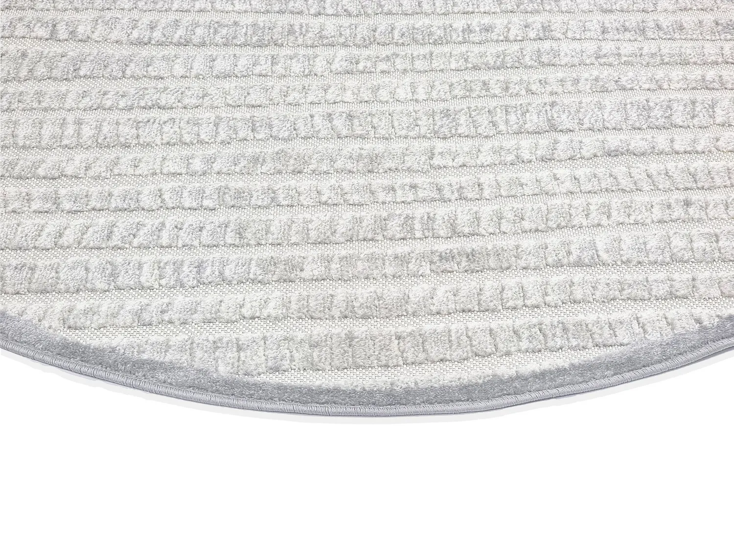 Runde tæpper - Indoor/Outdoor Kendall (cream/grå)