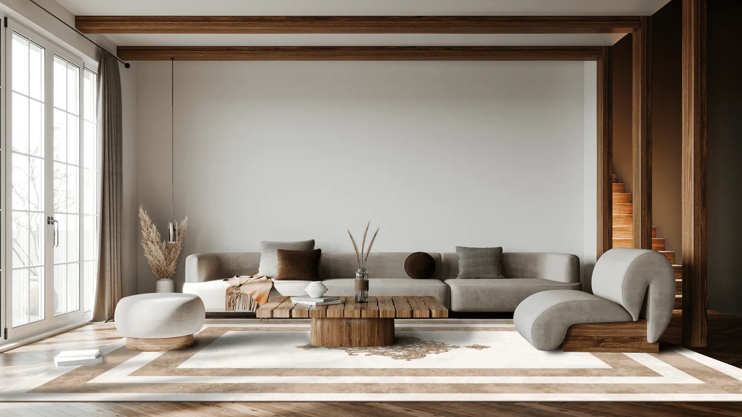 Wilton-tæppe - Soros (beige/hvid)