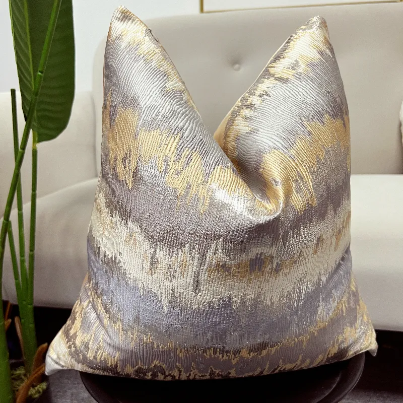 Pudebetræk - Square Luxury 45 x 45 cm (guld/multi)