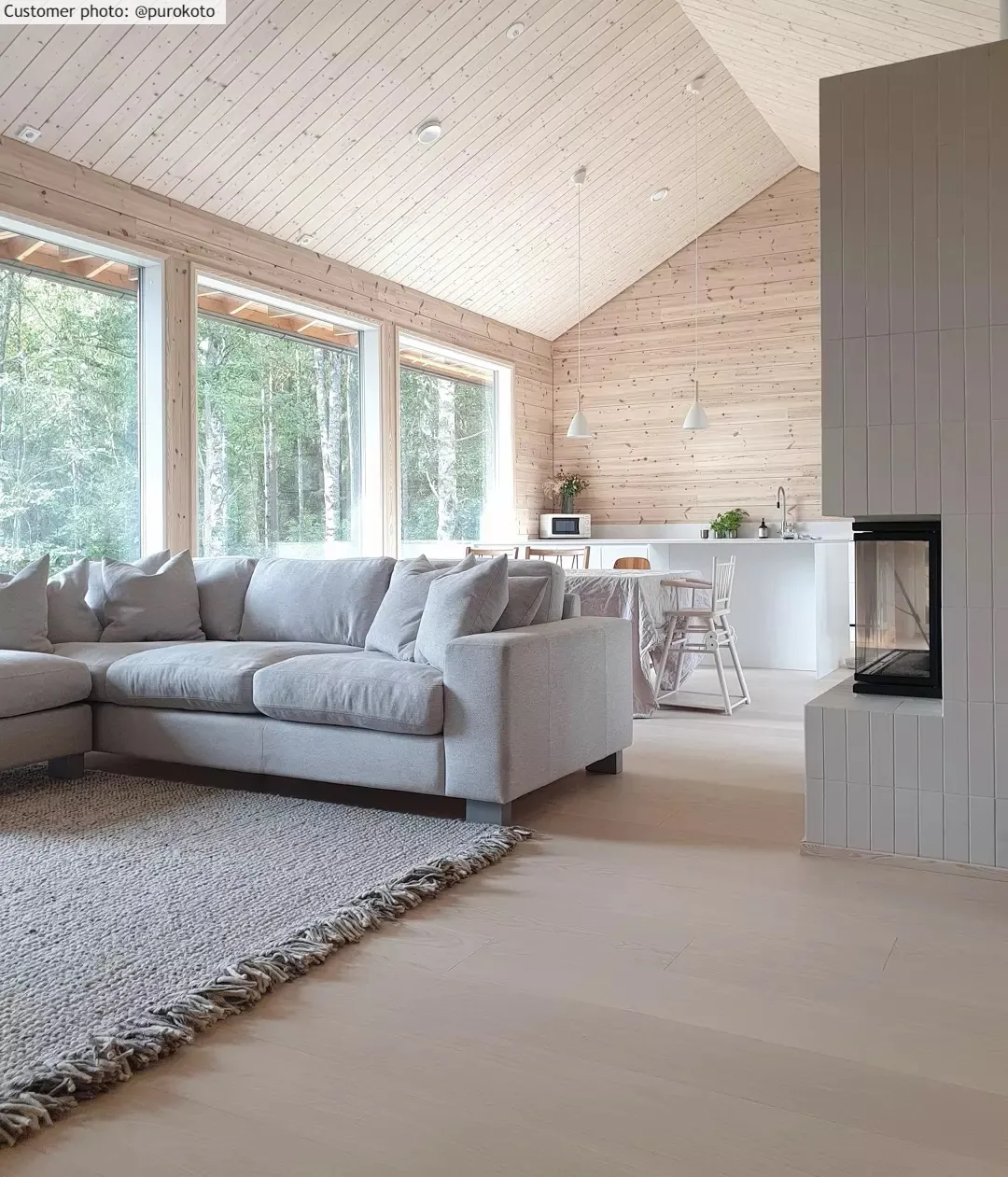 Uldtæppe - Stromness (grå/beige)