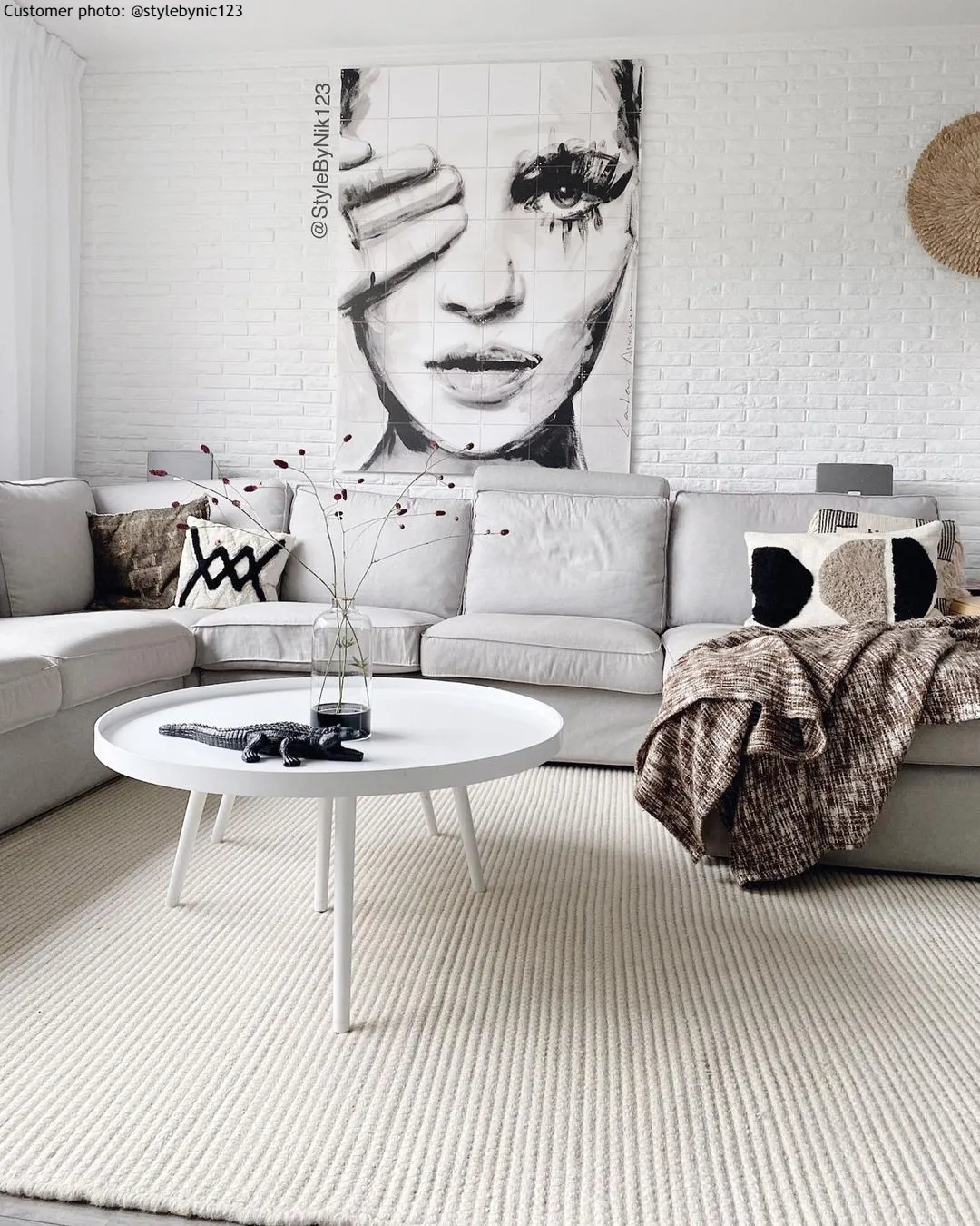 Uldtæppe - Coastal (creme)