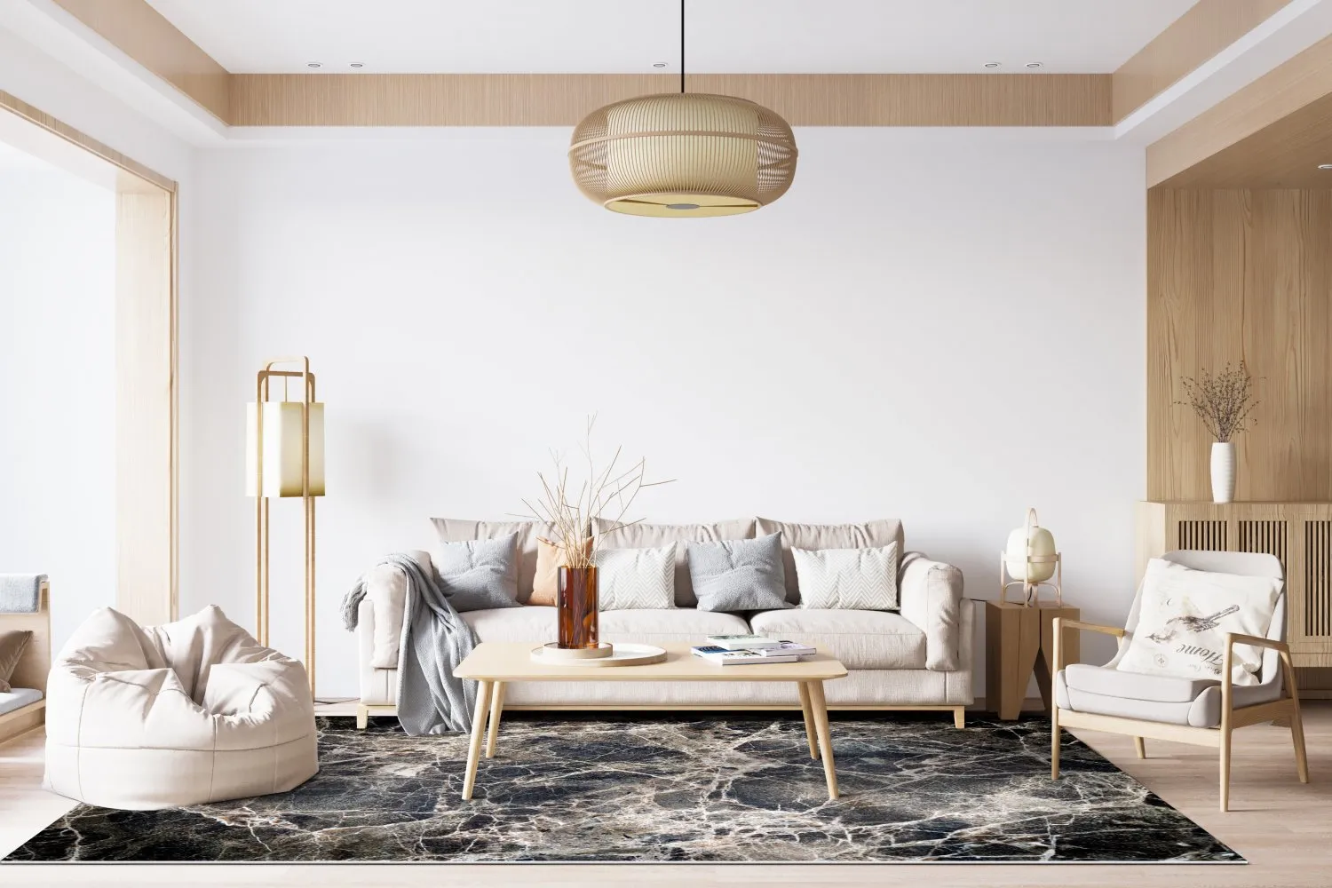 Wilton-tæppe - Marly (sort)