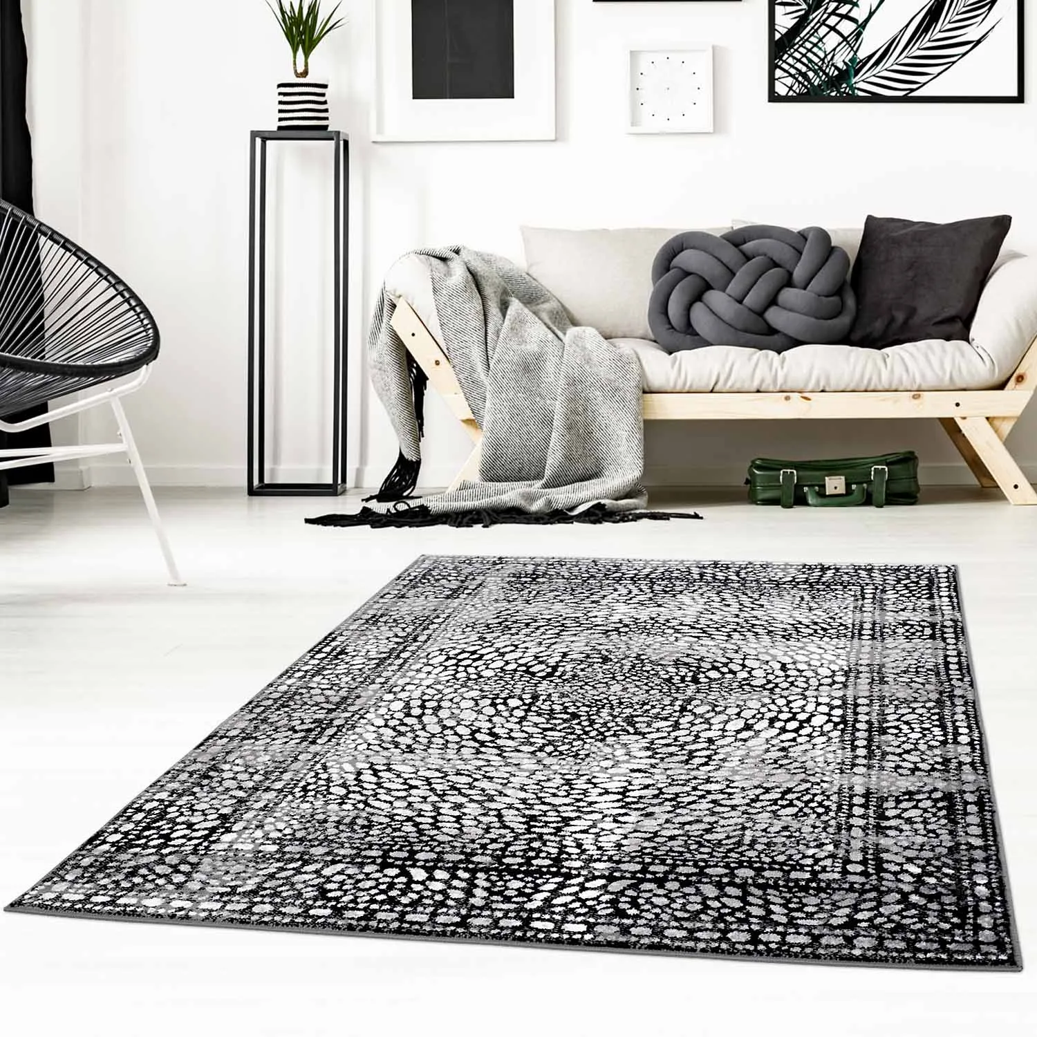 Wilton-tæppe - Jadida (sort)