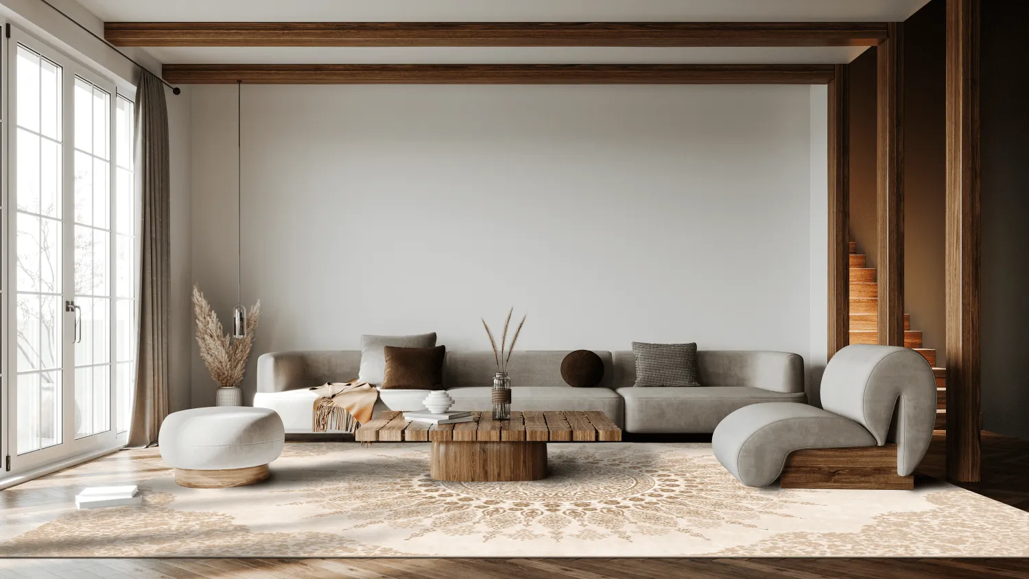 Wilton-tæppe - Sandrigo (beige)