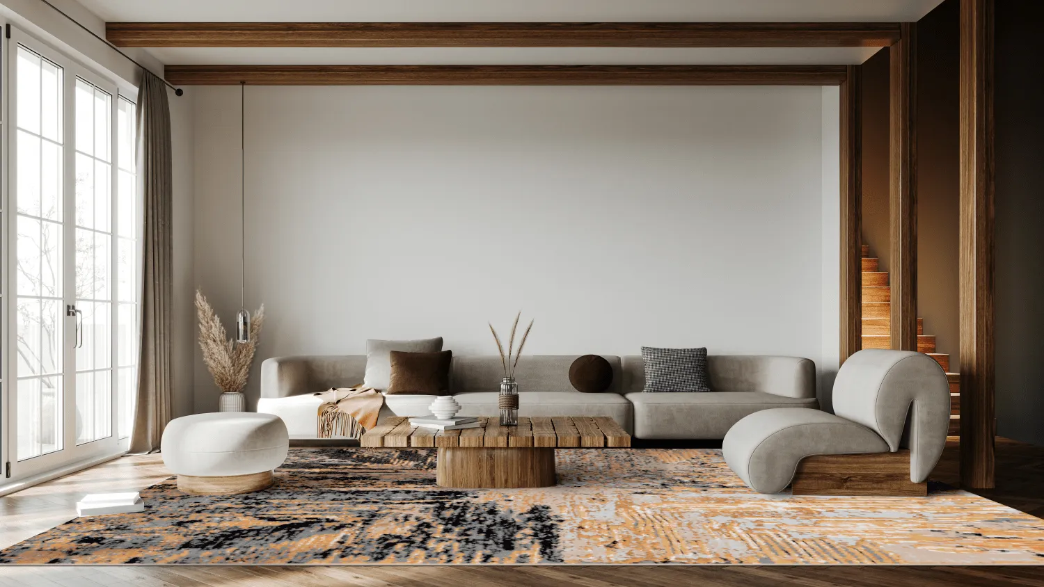 Wilton-tæppe - Tizzano (guld/multi)