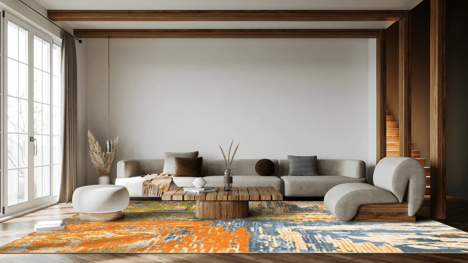 Wilton-tæppe - Tizzano (orange/multi)