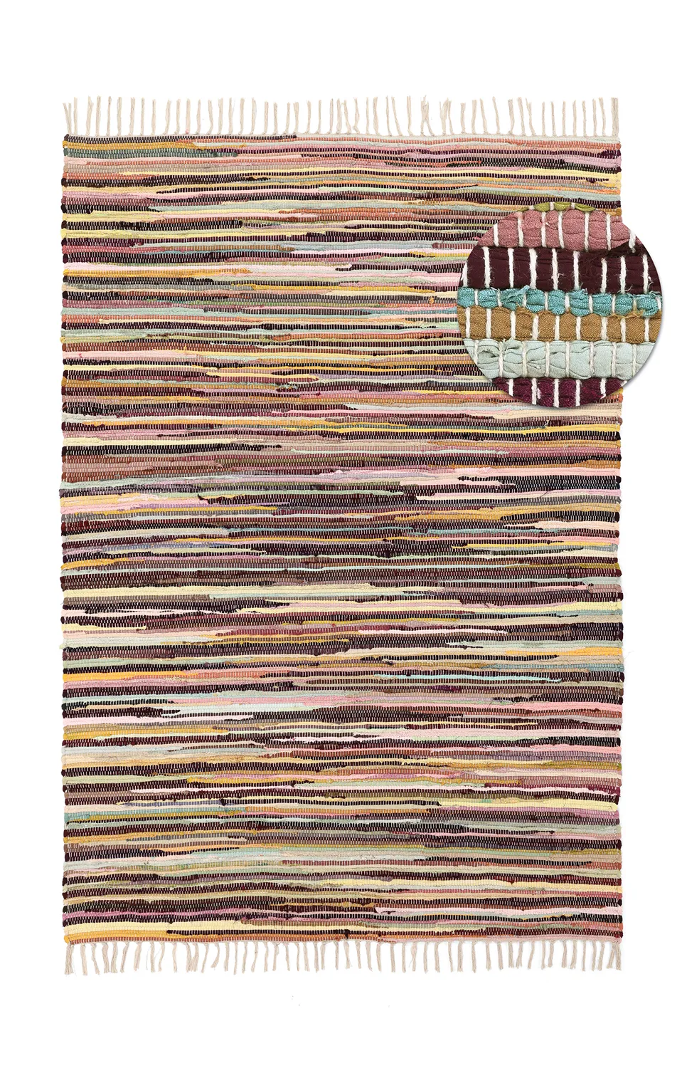 Kludetæppe - Happy (gul/multi)