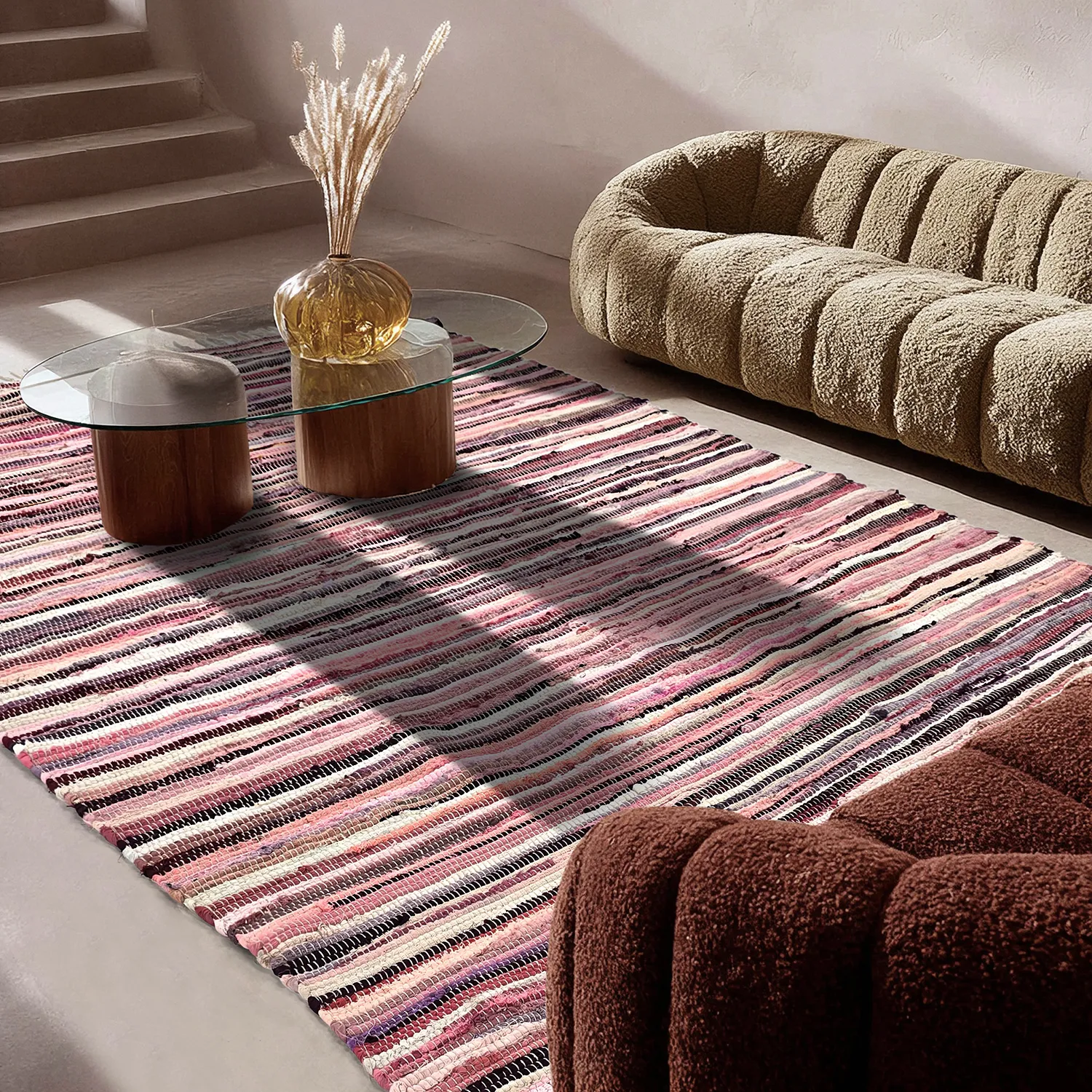 Kludetæppe - Home (pink/multi)