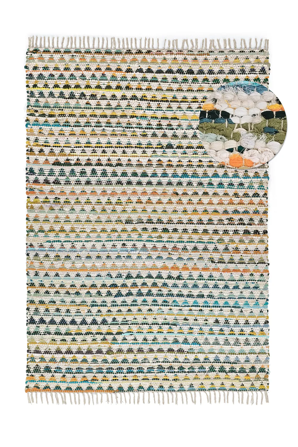 Kludetæppe - Lindby (gul/multi)