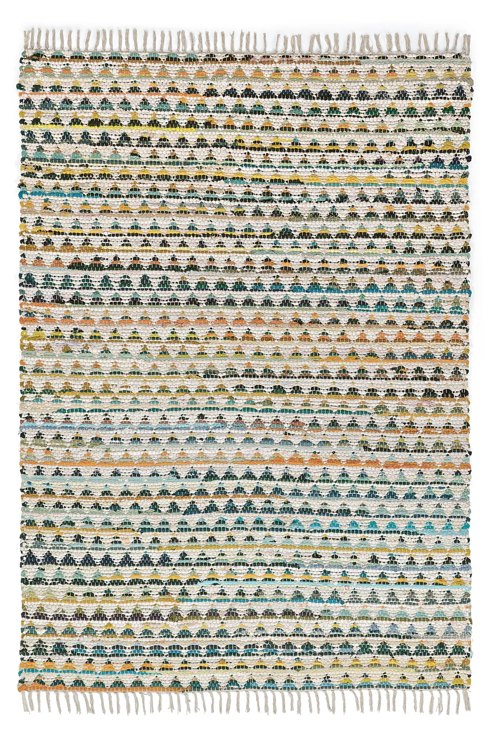 Kludetæppe - Lindby (gul/multi)