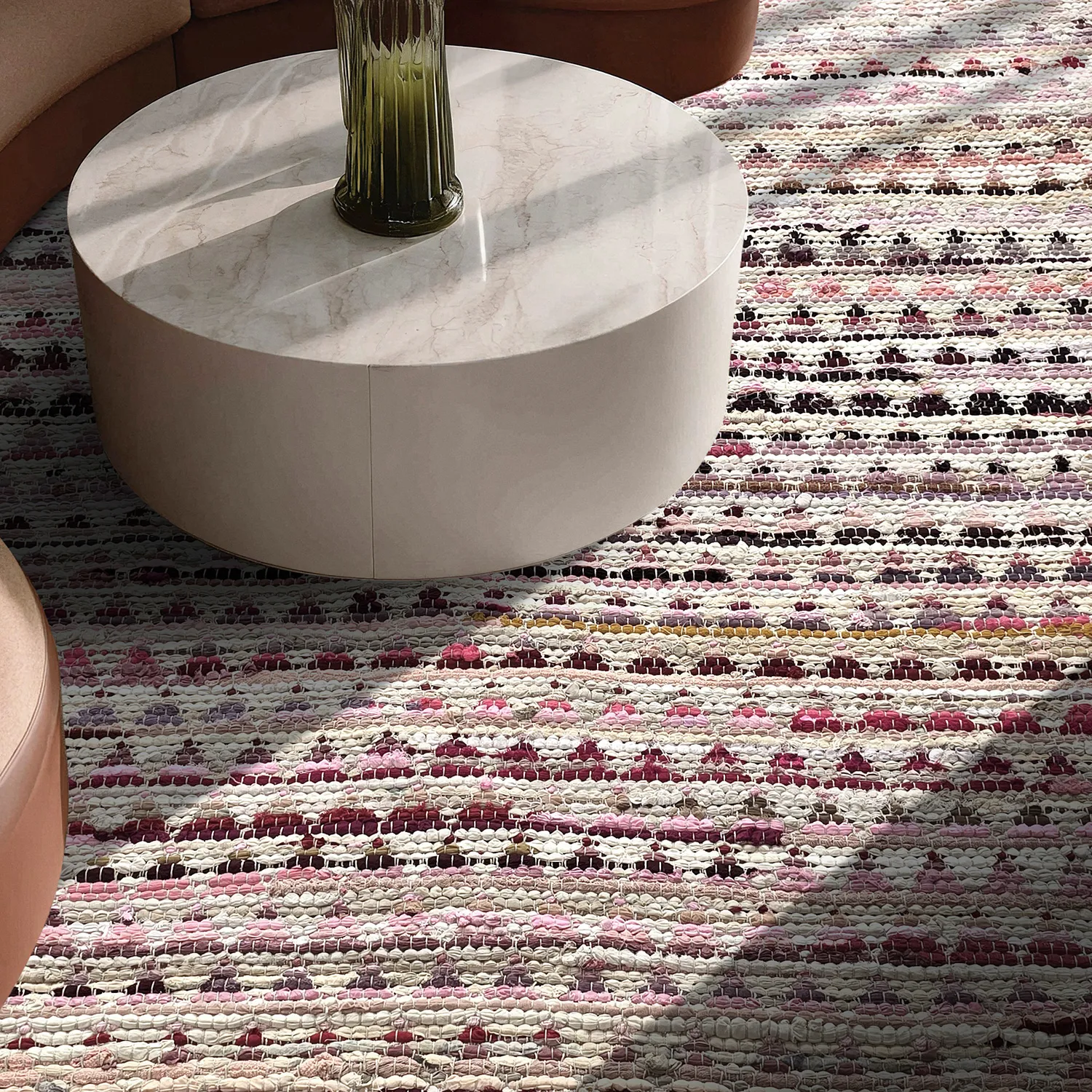 Kludetæppe - Lindby (pink/multi)