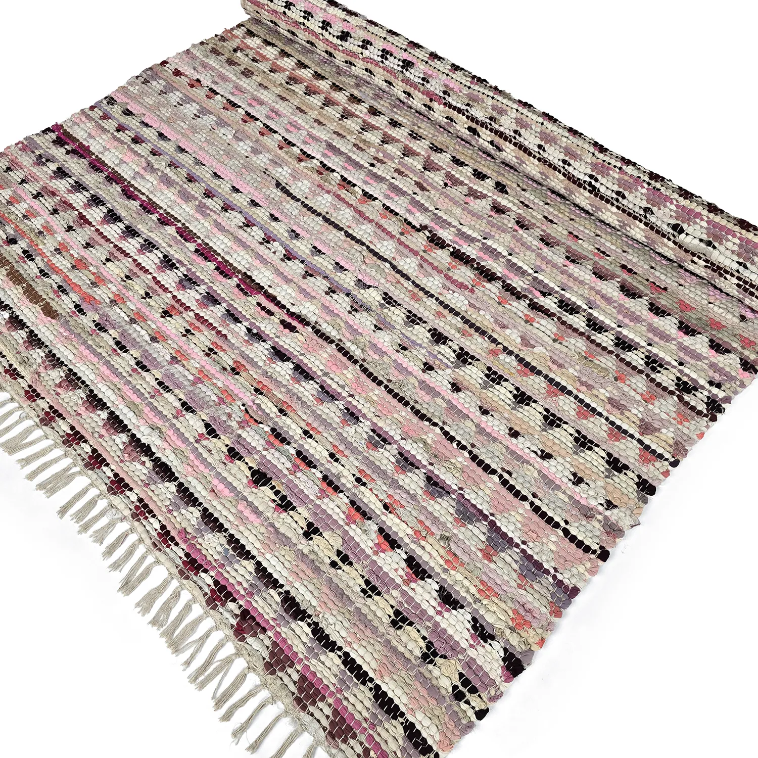 Kludetæppe - Lindby (pink/multi)