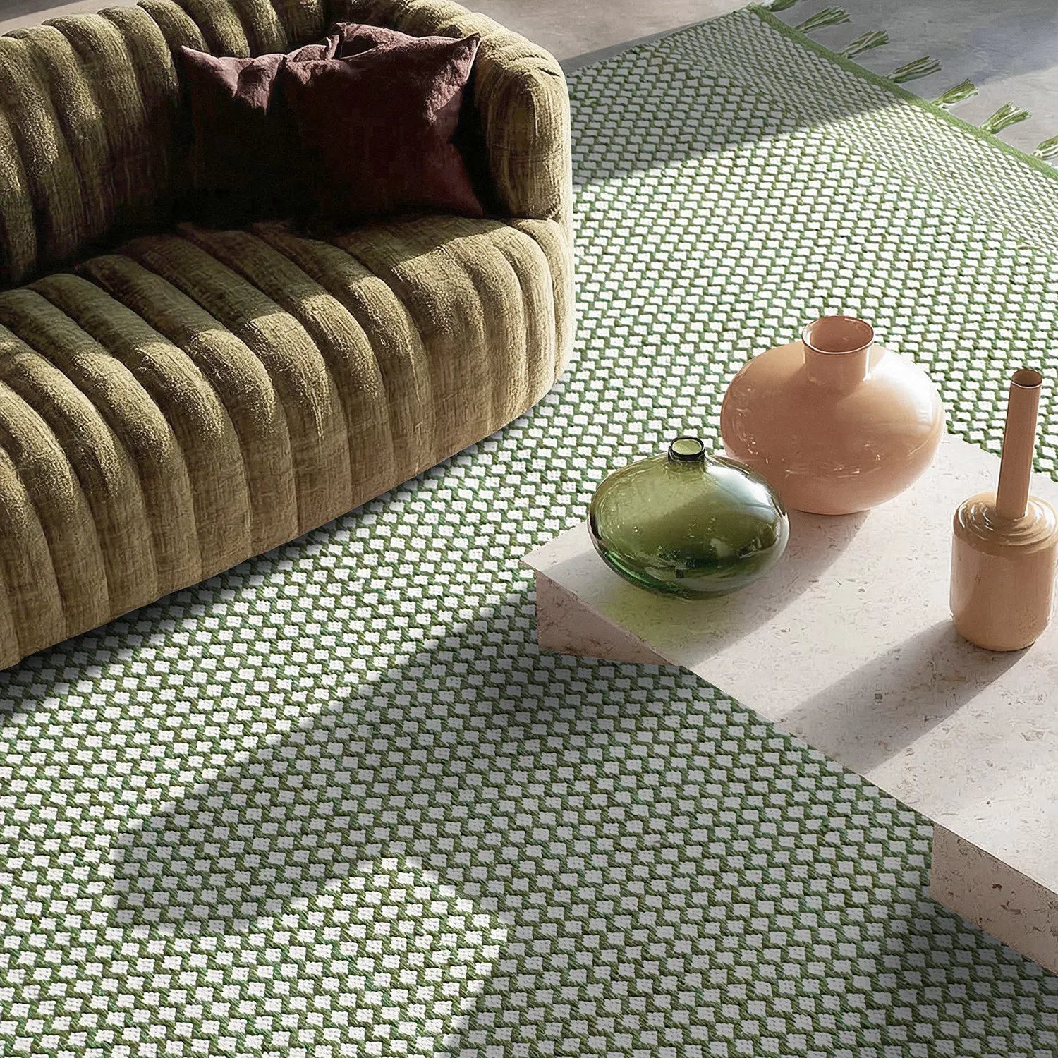 Kludetæppe - Vinga (grøn)