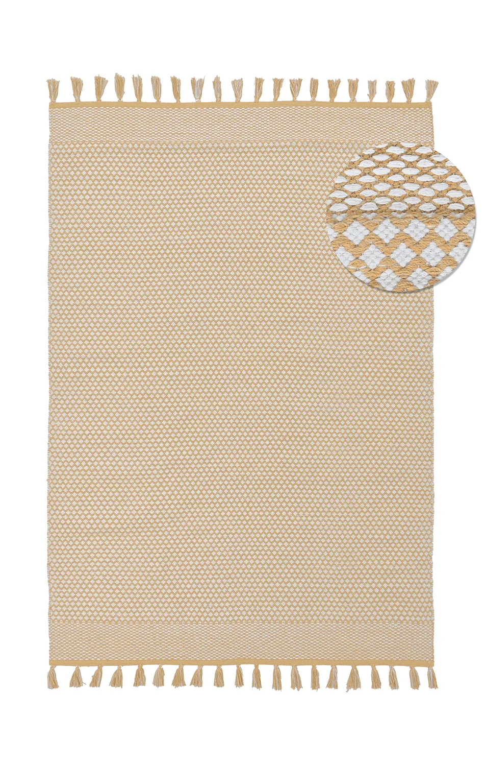 Kludetæppe - Vinga (sennepsgul)