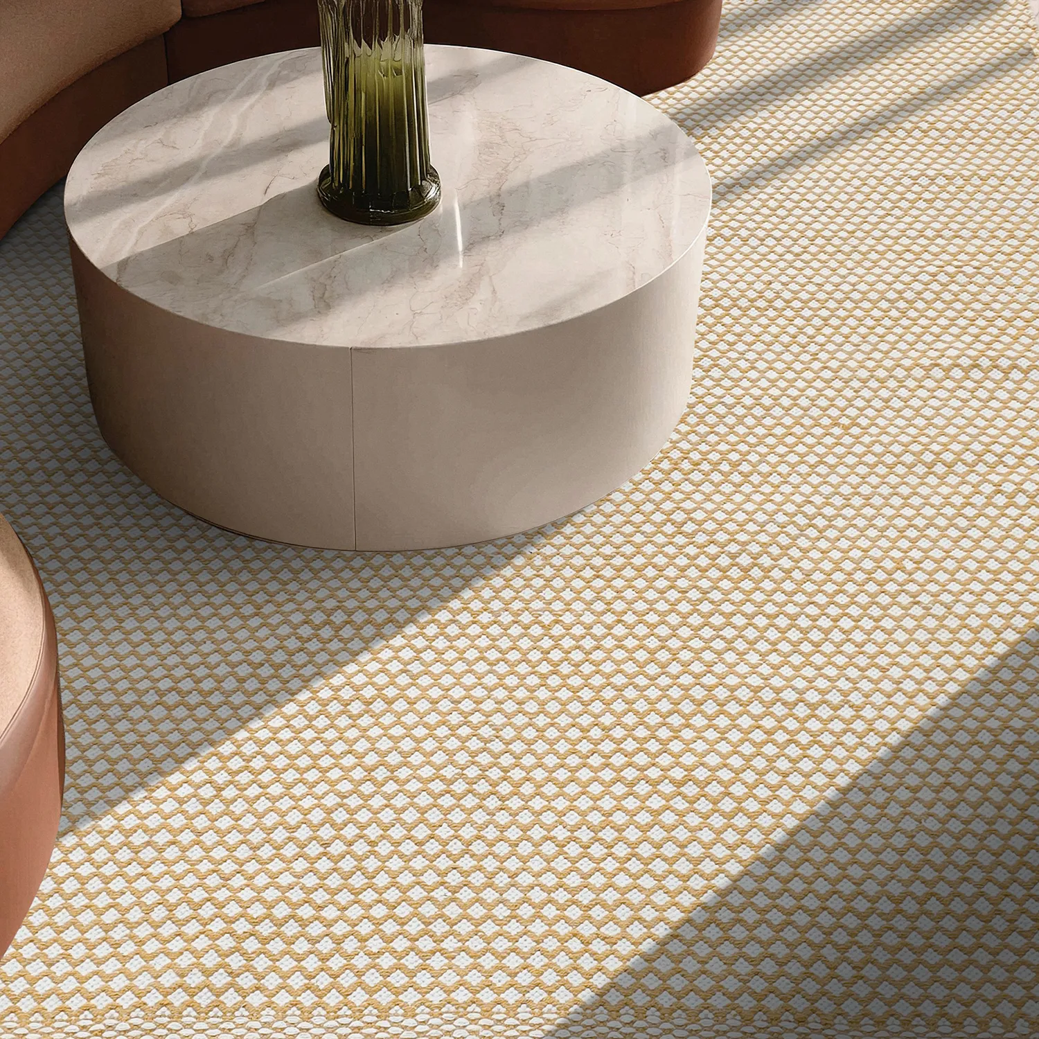 Kludetæppe - Vinga (sennepsgul)