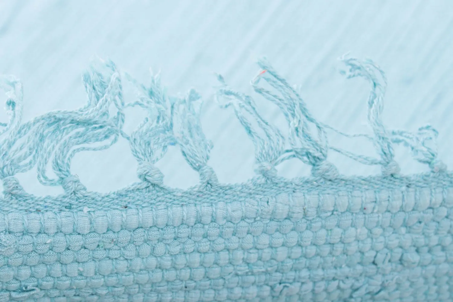 Kludetæppe - Silje (blå/turkis)