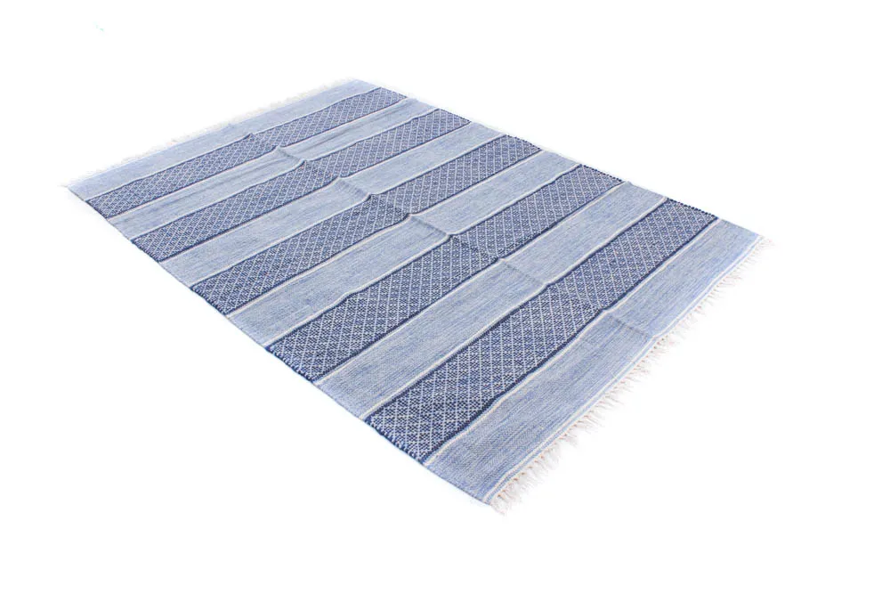 Kludetæppe - Visby (blå)