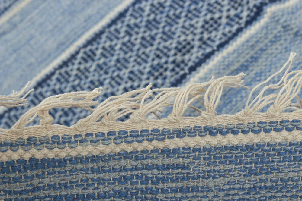 Kludetæppe - Visby (blå)